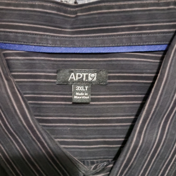 APT 9 stripped 3XLT button down shirt - Picture 2 of 3